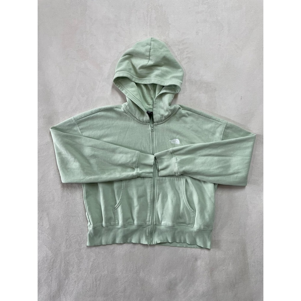 The North Face Womens Circular Design Zip Up Hoodie Light Green Large